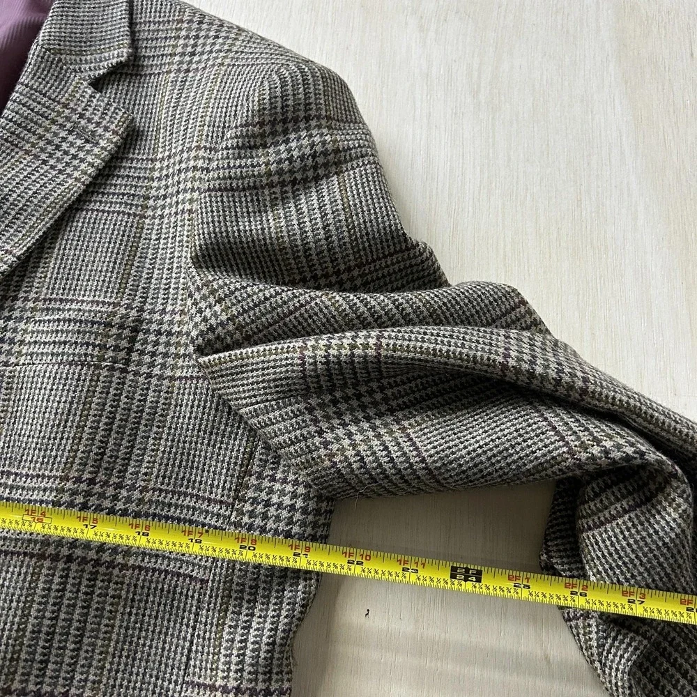 Pendleton Blazer Mens 42R Gray Wool Glen Plaid Sport Coat Jacket Tweed Classic